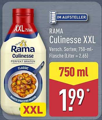 Rama Culinesse XXL 750 ml - Perfekt Braten für Ihre Küche