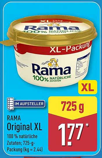 Rama Original XL 100% natürliche Zutaten - 725 g