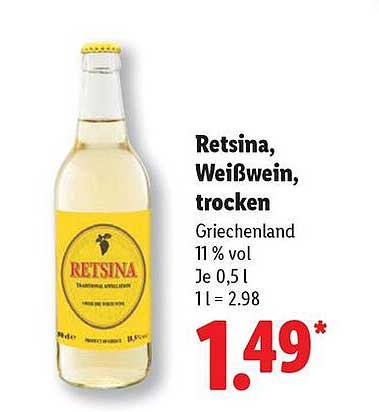 Retsina, Weißwein, trocken