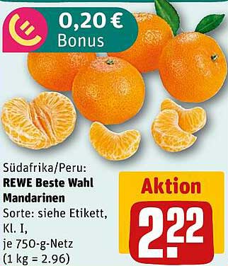 REWE Beste Wahl Mandarinen, 750 g