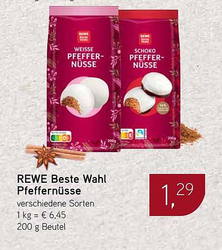 REWE Beste Wahl Pfeffernüsse - verschiedene Sorten