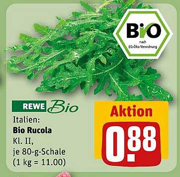 REWE Bio Rucola Kl. II je 80-g-Schale