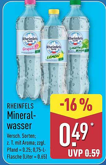 Rheinfels Mineralwasser – Erfrischung in verschiedenen Sorten