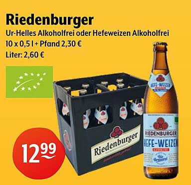 Riedenburger Ur-Helles Alkoholfrei oder Hefeweizen Alkoholfrei 10 x 0,5 l