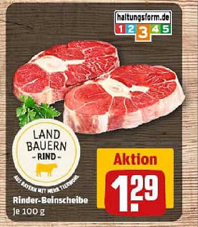 Rinder-Beinscheibe LANDBAUERN RIND - 1,29 je 100 g