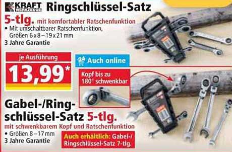 Ringschlüssel-Satz 5-tlg. mit komfortabler Ratschenfunktion