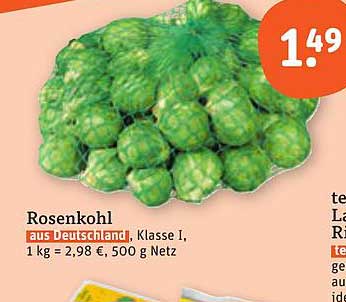 Rosenkohl aus Deutschland, Klasse I, 500 g