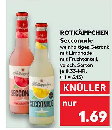 ROTKÄPPCHEN Secconade - Weinhaltiges Getränk mit Limonade