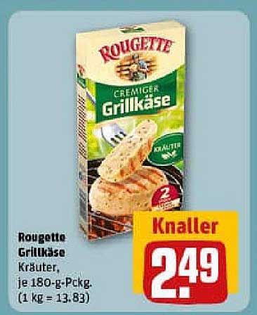 Rougette Grillkäse Kräuter, je 180-g-Pkg.