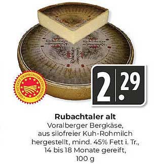 Rubachtaler alt - Voralberger Bergkäse