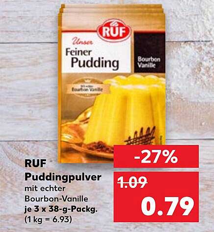 RUF Puddingpulver mit echter Bourbon-Vanille