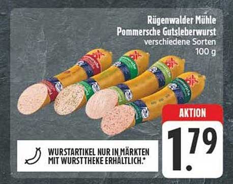 Rügenwalder Mühle Pommersche Gutsleberwurst verschiedene Sorten 100 g