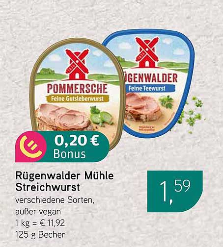 Rügenwalder Mühle Streichwurst - verschiedene Sorten