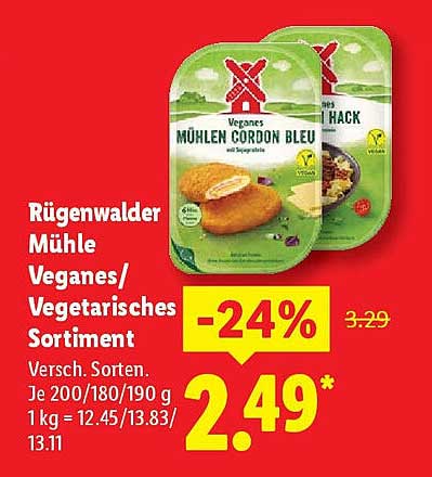 Rügenwalder Mühle Veganes/Vegetarisches Sortiment