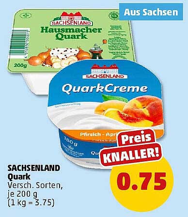 Sachsenland Quark - Verschiedene Sorten, je 200 g