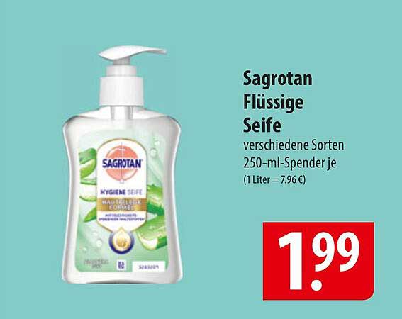 Sagrotan Flüssige Seife, verschiedene Sorten 250-ml-Spender je