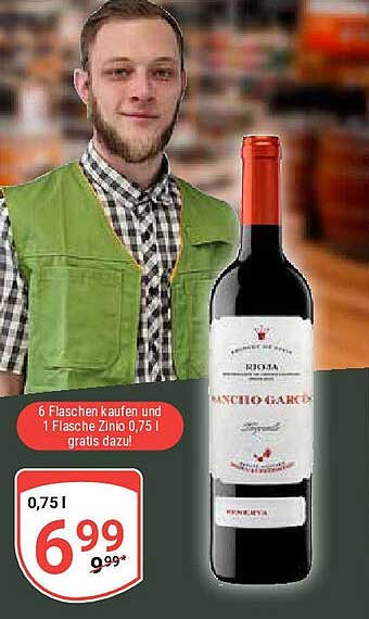 Sancho Garcia Rotwein 0,75 l (6 Flaschen kaufen, 1 Flasche Zinio gratis!)