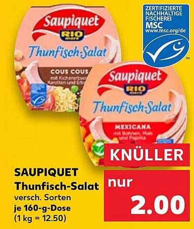 SAUPIQUET Thunfisch-Salat versch. Sorten je 160-g-Dose