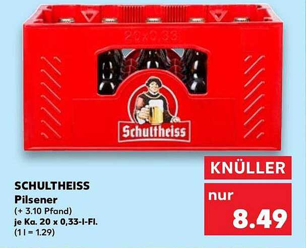 SCHULTHESS Pilsener - 20 x 0,33 l Flaschen