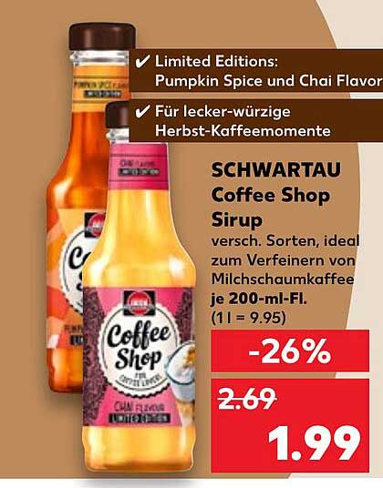 SCHWARTAU Coffee Shop Sirup - verschiedene Sorten
