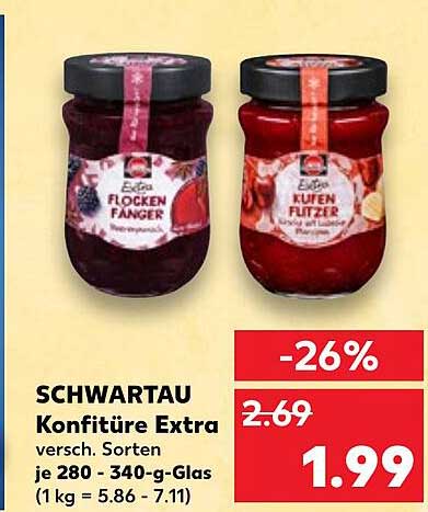SCHWARTAU Konfitüre Extra - 26% Rabatt