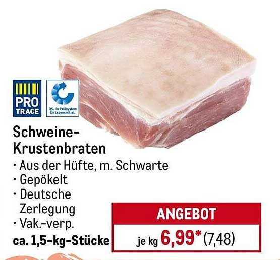 Schweine-Krustenbraten - Aus der Hüfte, m. Schwarte