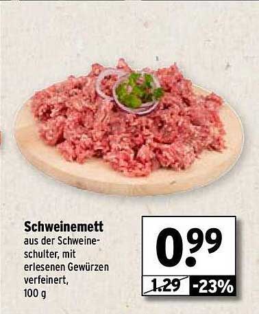 Schweinemett aus der Schweineschulter, mit erlesenen Gewürzen verfeinert, 100 g
