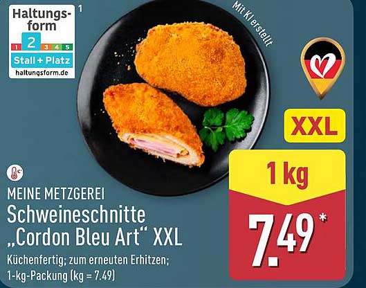 Schweineschnitte „Cordon Bleu Art“ XXL 1 kg