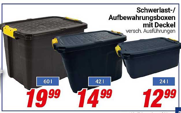 Schwerlast-/Aufbewahrungsboxen mit Deckel, versch. Ausführungen