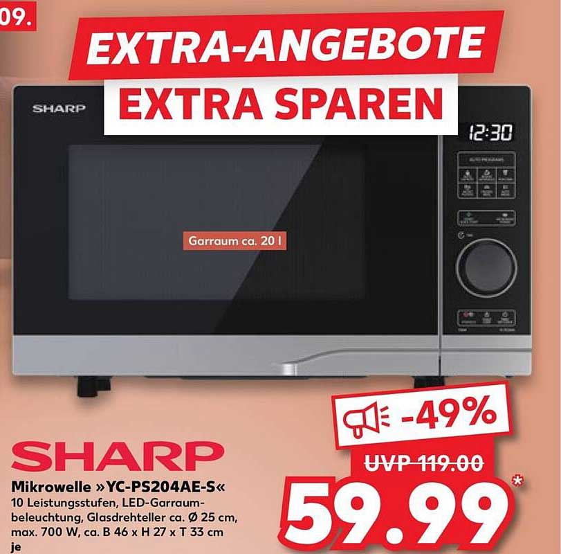 Sharp Mikrowelle »YC-PS204AE-S«