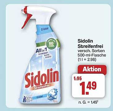 Sidolin Streifenfrei 500-ml-Flasche - Aktion