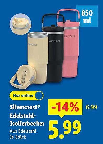 Silvercrest® Edelstahl-Isolierbecher 850 ml