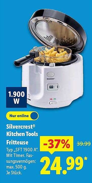 Silvercrest® Kitchen Tools Fritteuse Typ „SFT 1900 A“