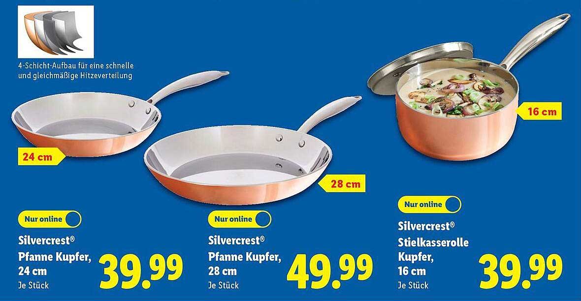 Silvercrest® Pfanne Kupfer, 24 cm