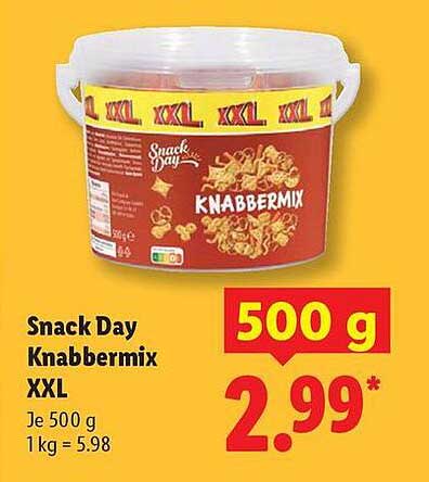Snack Day Knabbermix XXL - 500 g für nur 2,99 €