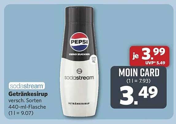 sodastream Getränke- sirup – versch. Sorten 440-ml-Flasche (1 l = 9,07 €)