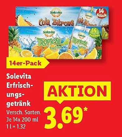 Solevita Erfrischungsgetränk 14er-Pack