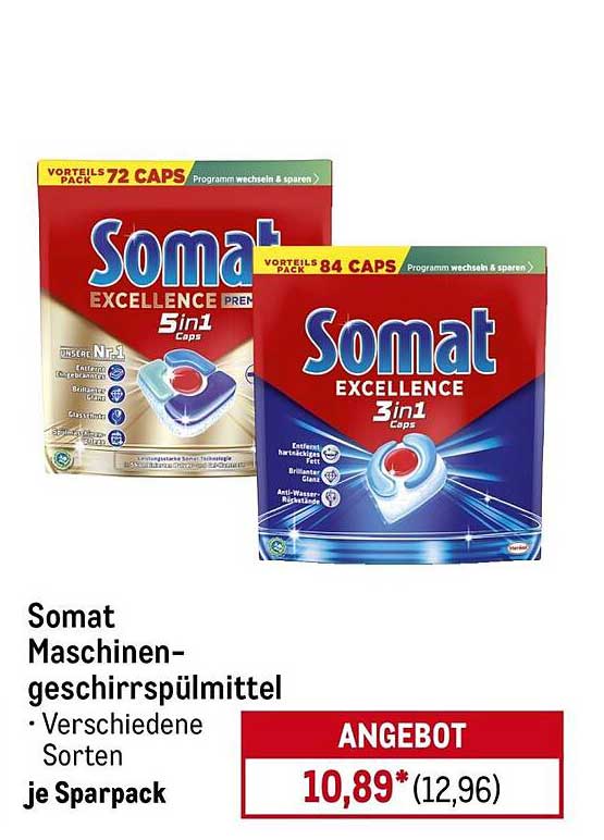 Somat Maschinen-Spülmittel - Verschiedene Sorten