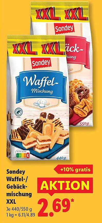 Sondey Waffel-/Gebäckmischung XXL