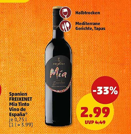 Spanien FREIXENET Mia Tinto Vino de España 0,75 l