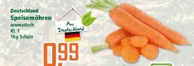 Speisemöhren aus Deutschland, 1kg Schale