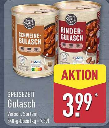 SPEISEZEIT Gulasch - Verschiedene Sorten