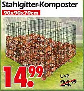 Stahlgitters-Komposter 90x90x70cm