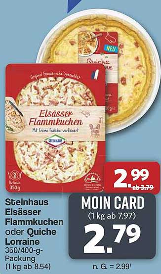 Steinhaus Elsässer Flammkuchen oder Quiche Lorraine