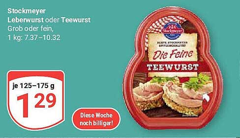 Stockmeyer Leberwurst oder Teewurst - Grob oder fein