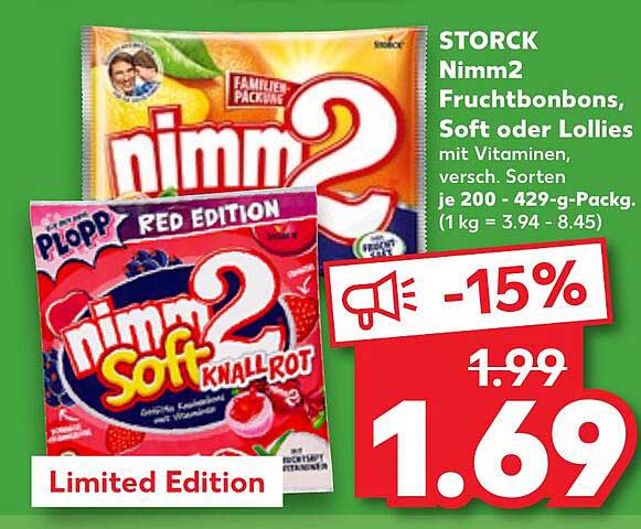 STORCK Nimm2 Fruchtbonbons, Soft oder Lollies – Limited Edition