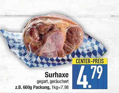 Surhaxe, gegart, geräuchert