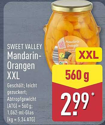SWEET VALLEY Mandarin-Orangen XXL