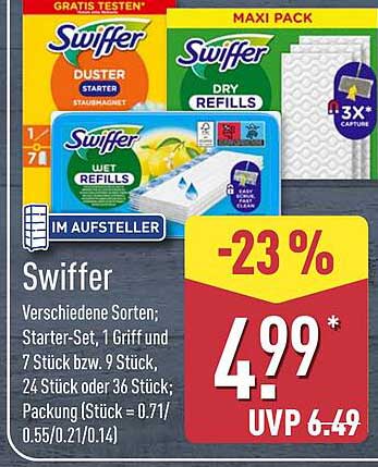 Swiffer - Verschiedene Sorten: Starter-Set und Nachfüllpackungen