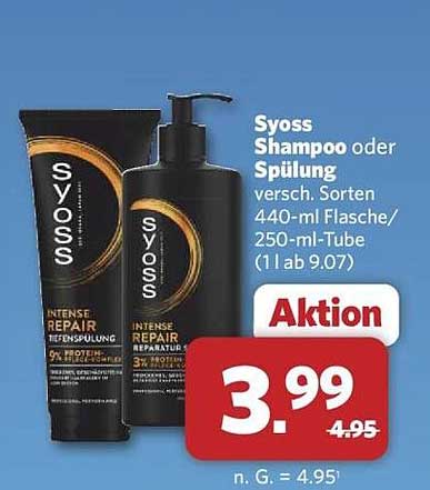 Syoss Shampoo oder Spülung - Intense Repair Aktion